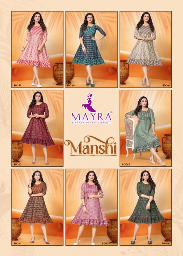 Mayra Manshi Rayon Exclusive Kurti Collection